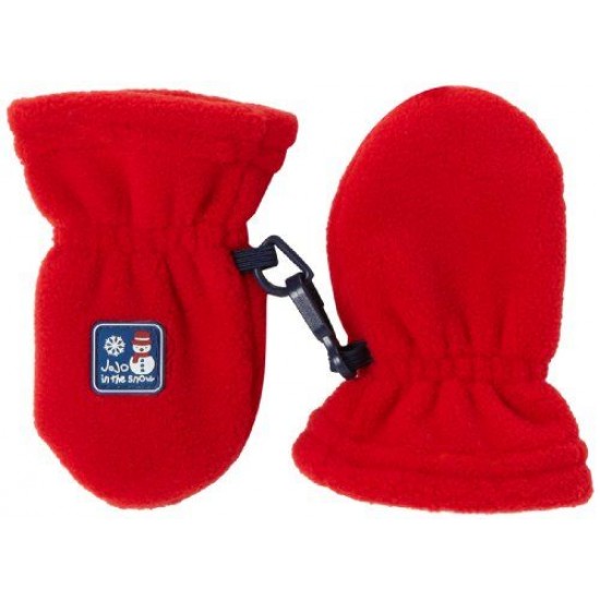 Manusi fleece - Jojo Maman Bebe - Red 6/12 luni